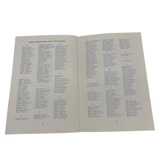 1964 Sons of the Revolution Tennessee Society 70th Anniversary Program & Menu - Picture 6 of 7